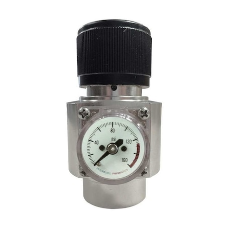 Interstate Pneumatics CO2 Regulator - Solid Aluminum Body 0-125 PSI WRCO2